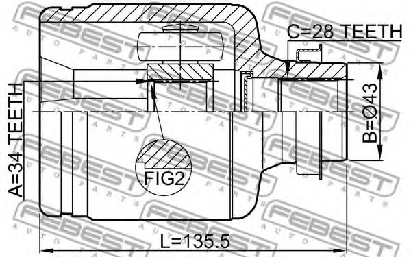 MAZDA GG46-25-500C Joint, drive shaft